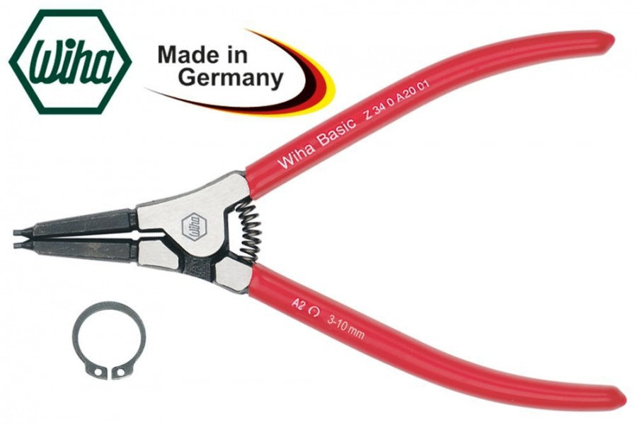 Cleste drept pentru inel de siguranta elastic - seeger de exterior, DIN ISO 5256, diam, ø 3-10 mm, L 140 mm - 801503