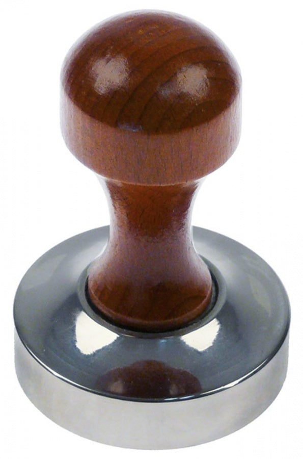 Presa cafea - tamper ø 57.5 mm, din inox, cu maner lemn - 802062