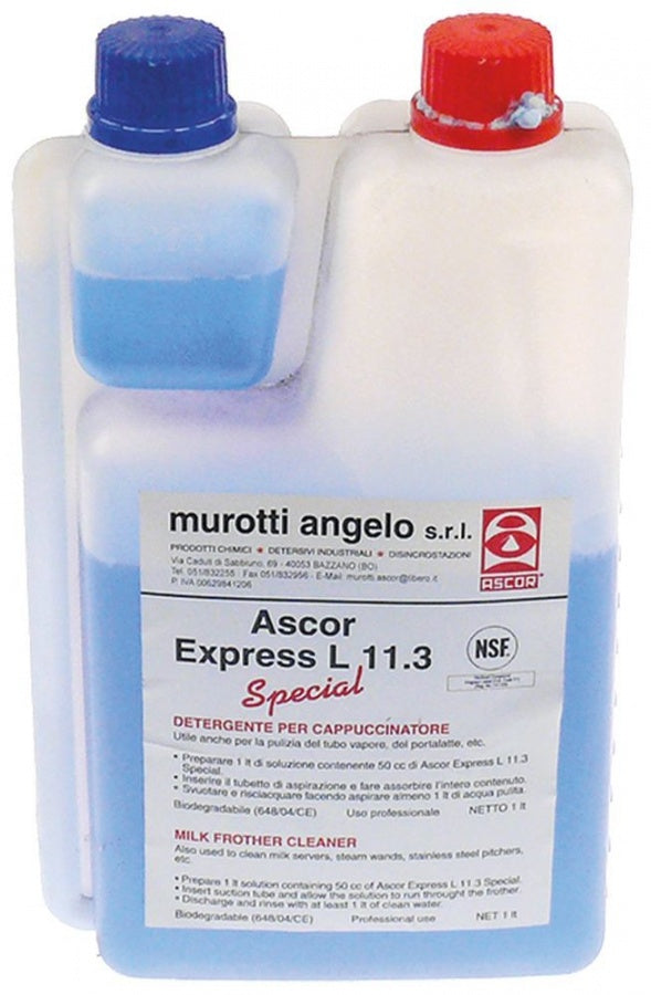 Solutie pentru curatat rezidurile de lapte la capucinator sau masina de frisca, bidon 1 litru Ascor Express L11.3, certificat NSF - 802090