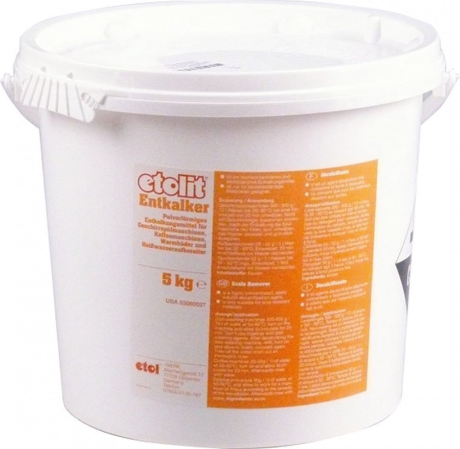 Decalcificator cu acid amidosulfuric, Etolit, galeata 5 Kg, pentru decalcificare, masini de cafea, boilere masini de spalat, cuptoare etc - 802127