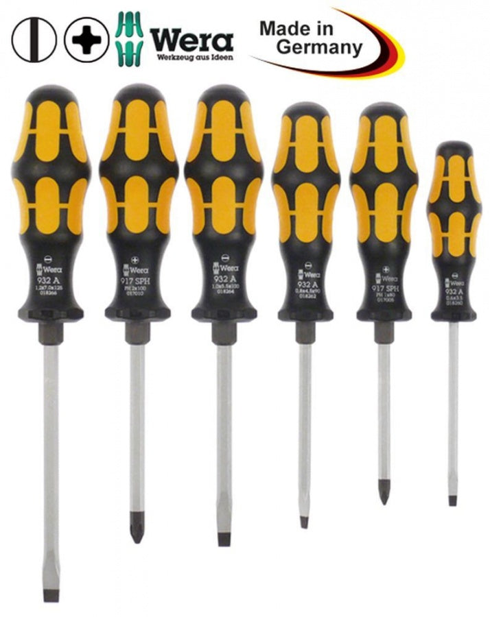 screwdriver set slotted/Phillips 6-piece sizes 3,5/4,5/5,5/7,0mm/PH1/PH2