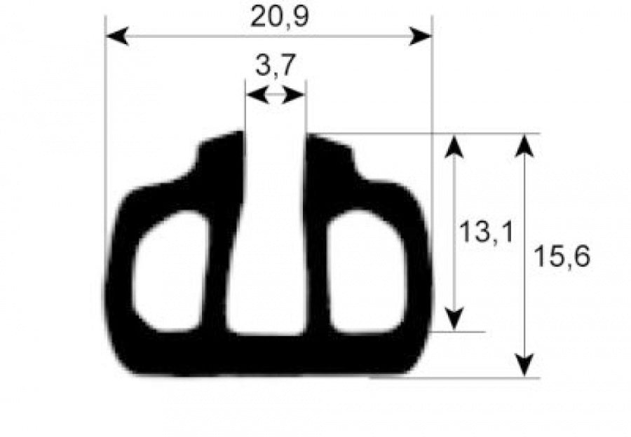 oven gasket profile 1800 Qty by meter