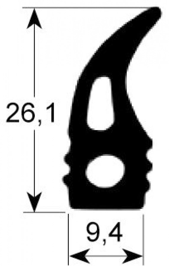 Garnitura termica usa cuptor, profil 2710, vanzare la metru - 900050