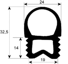 oven gasket profile 2448 W 710mm L 1470mm external size Qty 1