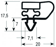 refrigeration gasket profile 9153 W 202mm L 410mm plug size drawer for refrigerated counter