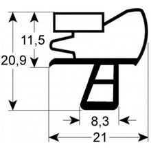 refrigeration gasket profile 9950 W 446mm L 605mm external size saladette door refrigeration
