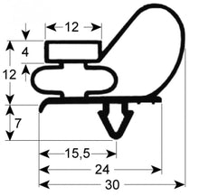 refrigeration gasket profile 9743 W 450mm L 720mm plug size cell door 500L refrigeration size 1/2