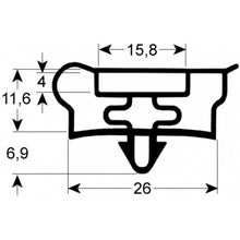 refrigeration gasket profile 9951 W 464mm L 1530mm plug size cell door 550L refrigeration size 1/1