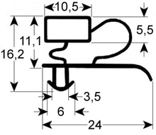 refrigeration gasket profile 9333 W 687mm L 1554mm plug size glass door refrigeration
