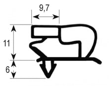 refrigeration gasket profile 9048 W 597mm L 1677mm plug size suitable for ELECTROLUX, ZANUSSI