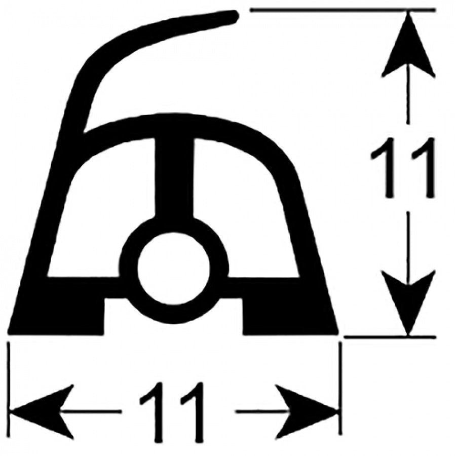 oven gasket L 380 mm with fixing hook - Code 900390