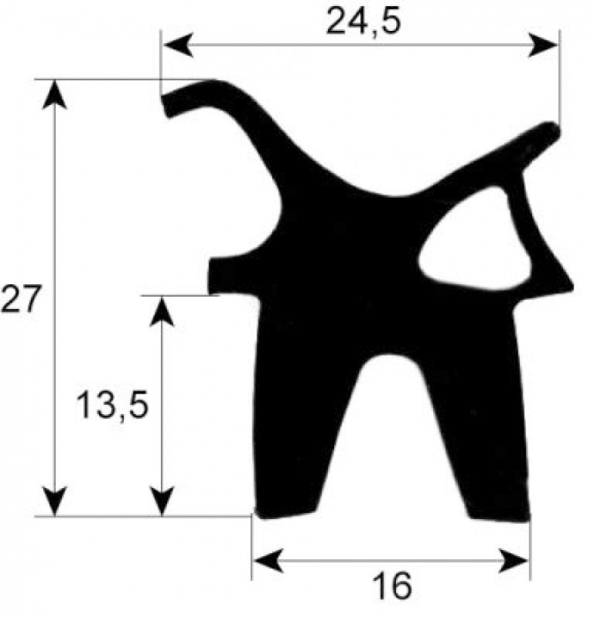 Garnitura profil 2415, L 685 mm, 1 buc, pozitie sus sau jos - 900476