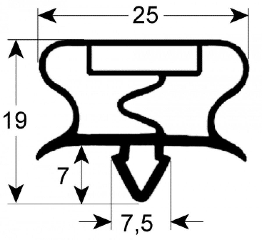 refrigeration gasket profile 9195 W 562mm L 718mm plug size