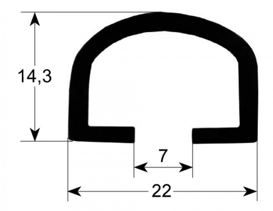 tray rack trolley gasket profile 4045 L 900mm Qty 1