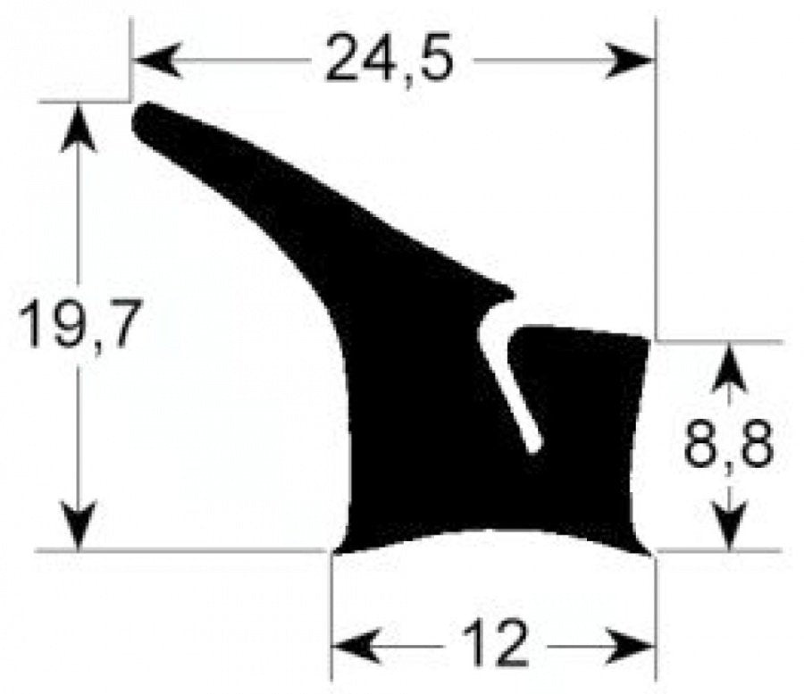 oven gasket profile 2430 Qty by meter