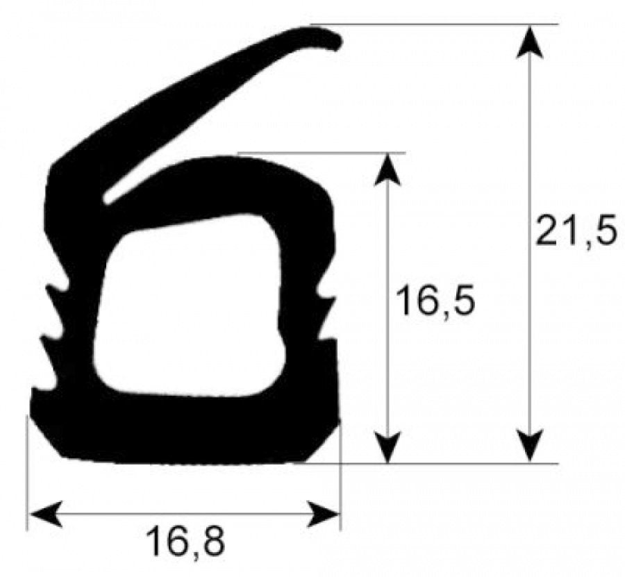oven gasket profile 2275 W 290 mm L 690 mm external size Qty 1 - Code 900610