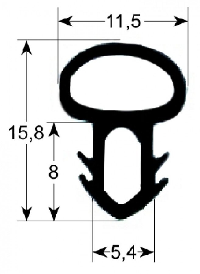 Garnitura termica usa cuptor, profil 2040, vanzare la metru liniar - 900625