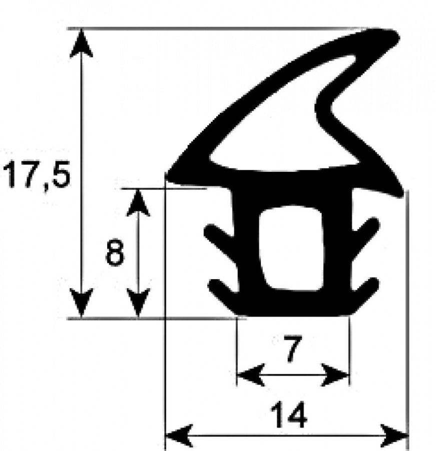 Garnitura termica usa cuptor profil 2745, L 2160 mm - 900632