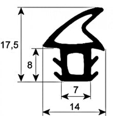 Garnitura termica usa cuptor profil 2745, L 2160 mm - 900632