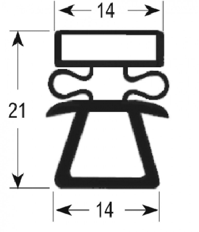 refrigeration gasket profile 9162 W 385mm H 229mm external size