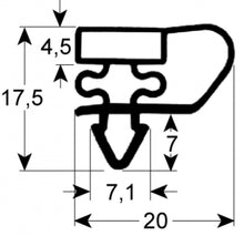 refrigeration gasket profile 9153 W 670mm L 1280mm plug size