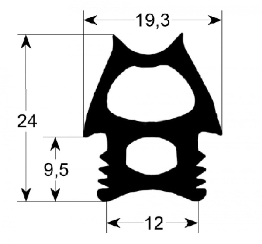 Garnitura usa cuptor profil 2780, L 1360 x 690 mm - 900746