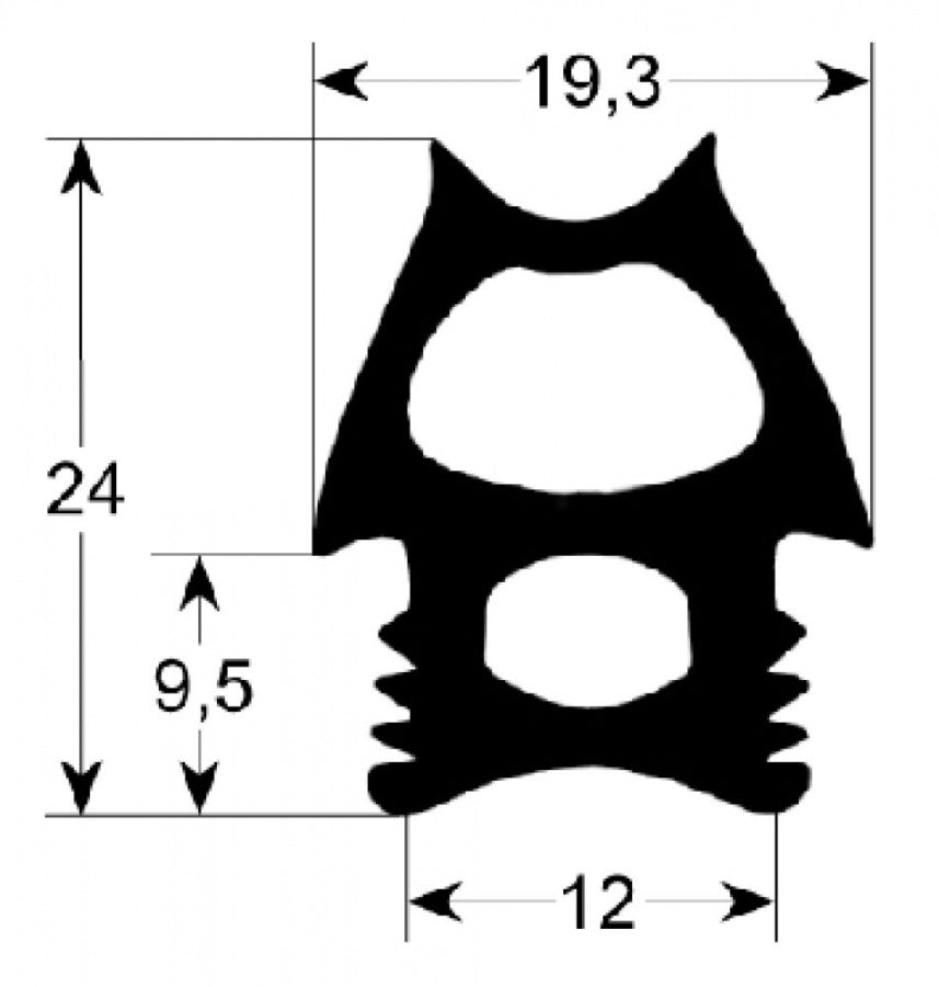 Garnitura termica usa cuptor exterior 690 X 860 mm, profil 2780 - 900747