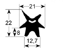 oven gasket profile 2405 W 670mm L 700mm external size Qty 1