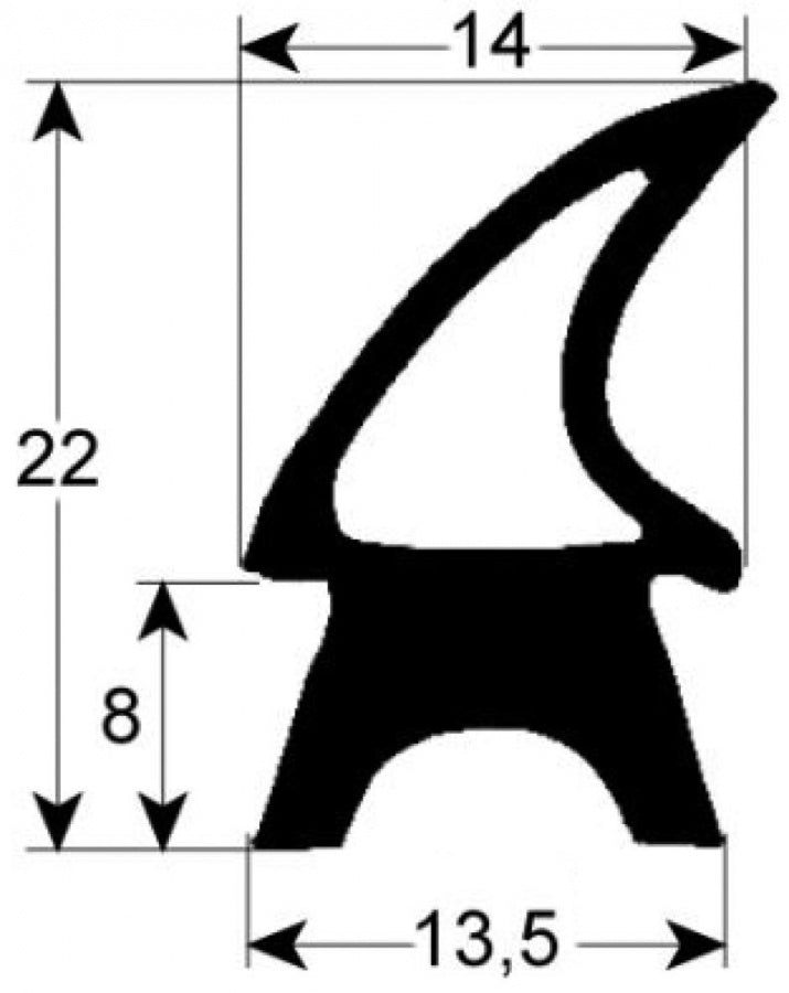 oven gasket profile 2455 W 475mm L 650mm external size Qty 1