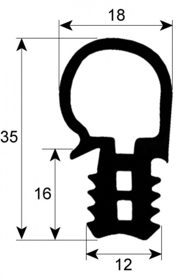 Garnitura termica usa cuptor, profil 2065, L 1480x605 mm - 900793