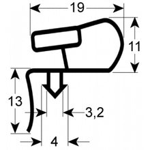 refrigeration gasket profile 9952 W 730mm L 1380mm plug size