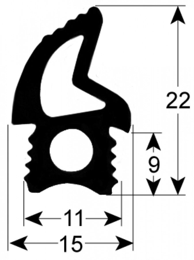 Garnitura usa profil 2769, L 2200 mm - 900802