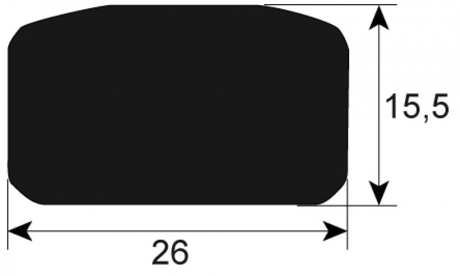boiling pan gasket profile 3010 L 1000mm