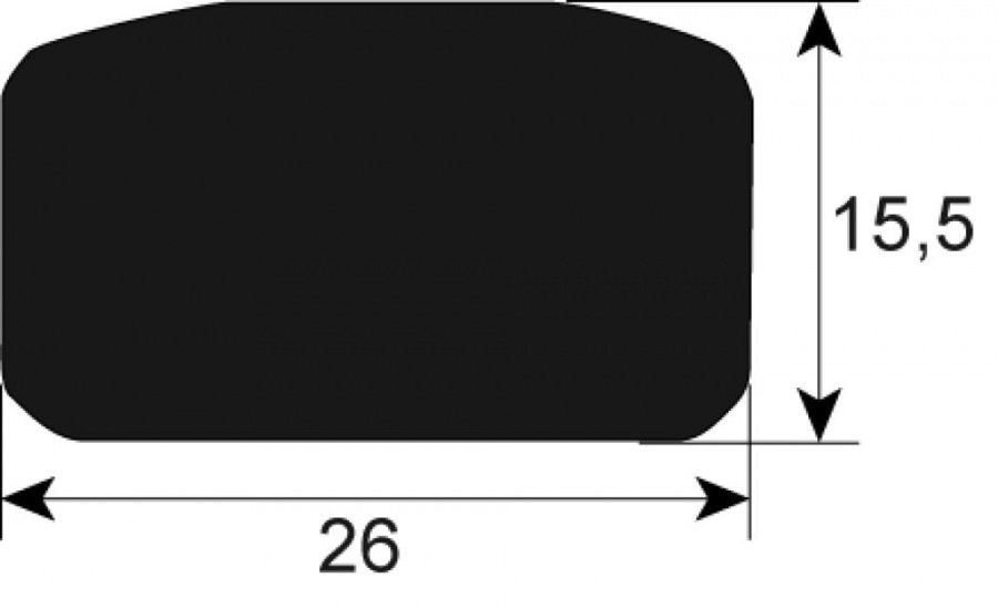 boiling pan gasket profile 3010 L 2000mm