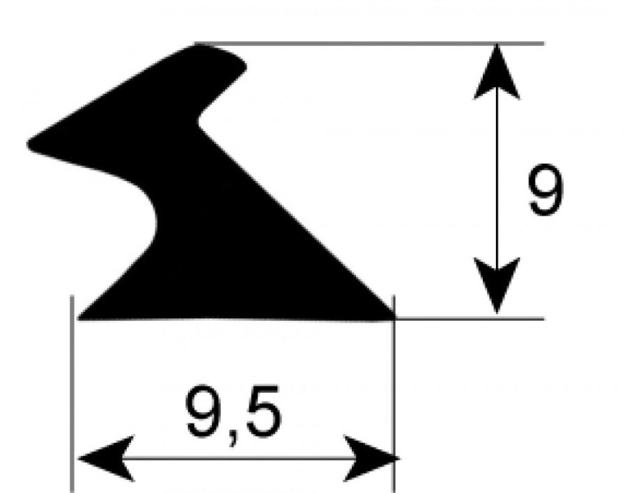 oven gasket profile 1895 L 3570mm Qty 1 mounting pos. inner