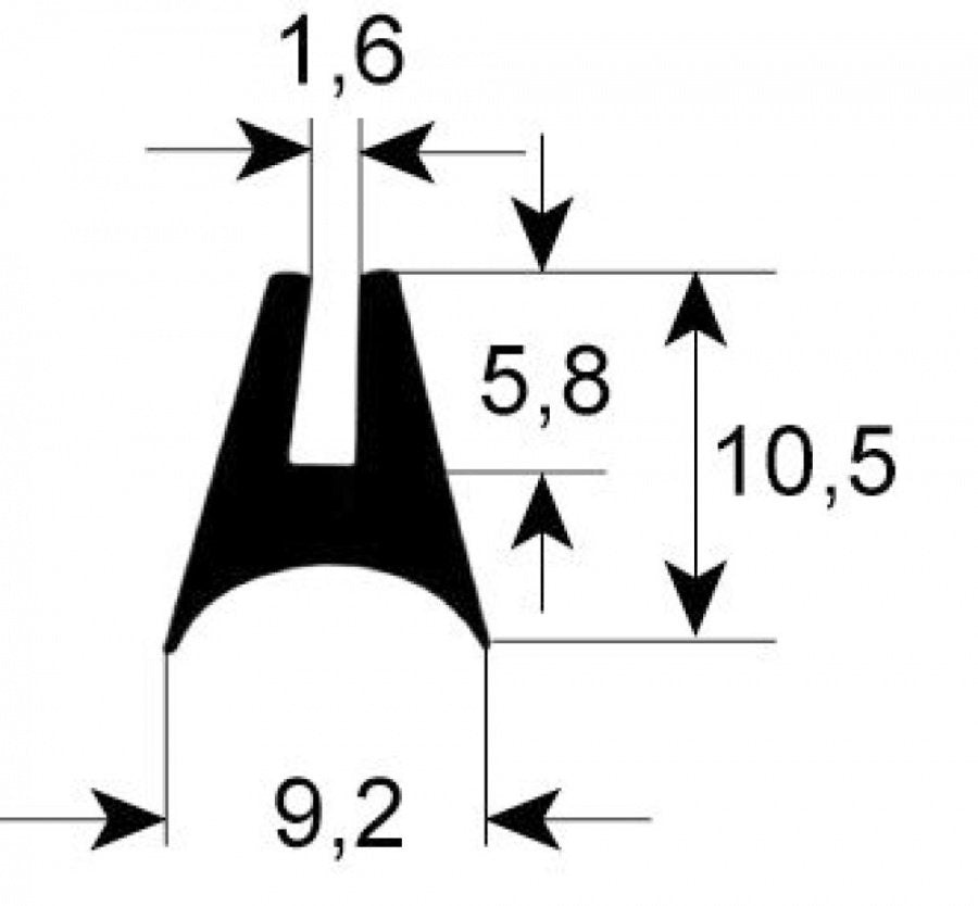 oven gasket profile 1580 L 990mm Qty 1