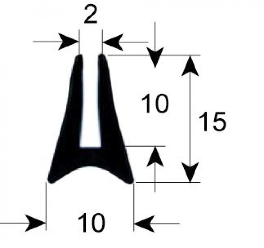 oven gasket profile 1605 L 2500mm Qty 1