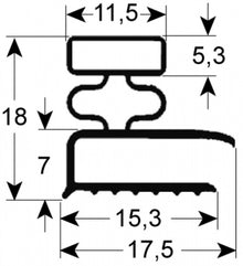 refrigeration gasket profile 9031 W 300mm L 390mm external size