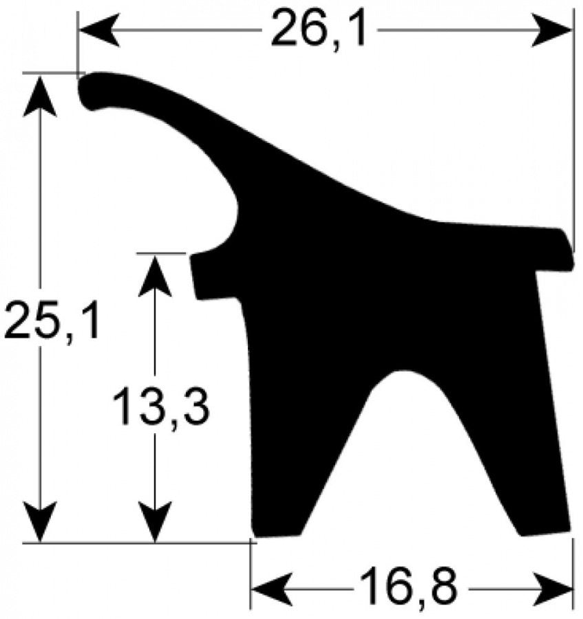 Garnitura termica usa cuptor profil 2400 - la metru - 900883