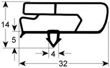 Garnitura frigo profil 9797, dimensiuni 585 x 380 mm, masurat intre santuri - 900904