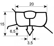 refrigeration gasket profile 9967 W 960mm L 640mm plug size