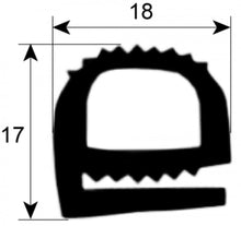 Garnitura usa, profil 2257, 18 x 17 mm, vanzare la metru - 900938