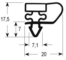 refrigeration gasket profile 9153 W 345mm L 473mm plug size