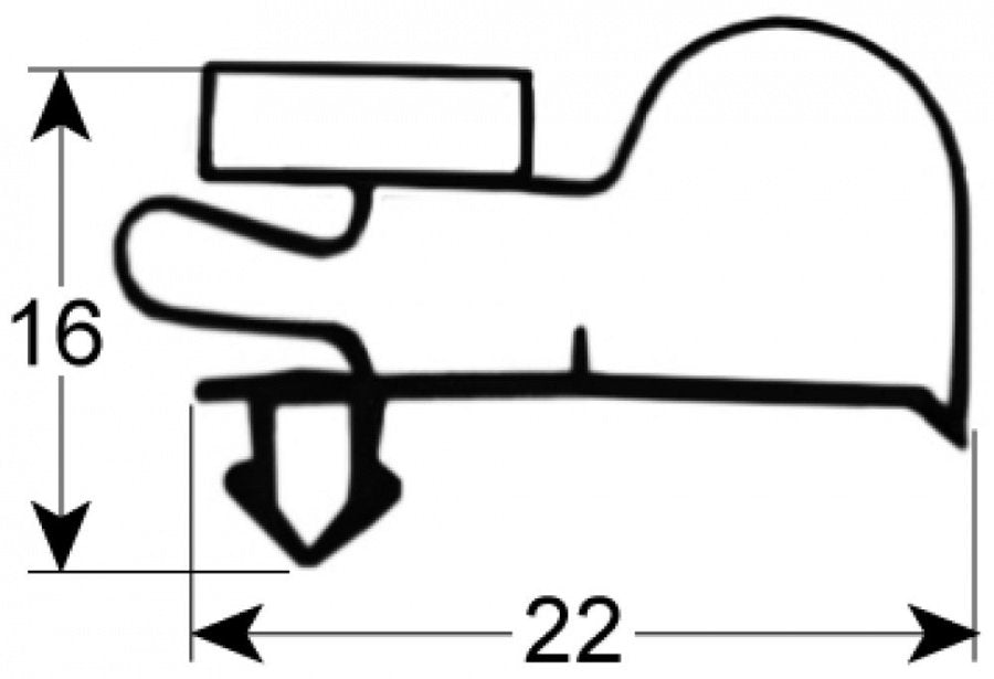 refrigeration gasket profile 9011 W 560mm L 1175mm plug size