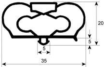 refrigeration gasket profile 9798 W 501mm H 260mm plug size