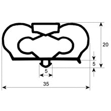 refrigeration gasket profile 9798 W 631mm H 1542mm plug size