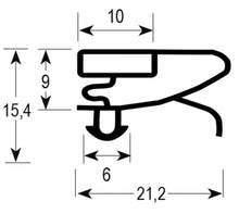 refrigeration gasket profile 9753 W 651mm L 741mm plug size
