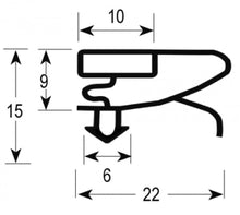 refrigeration gasket profile 9753 W 780mm L 1515mm plug size