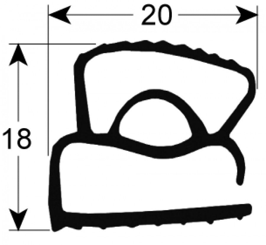 gasket for walk-in fridges profile 9211 Qty supplied by meter