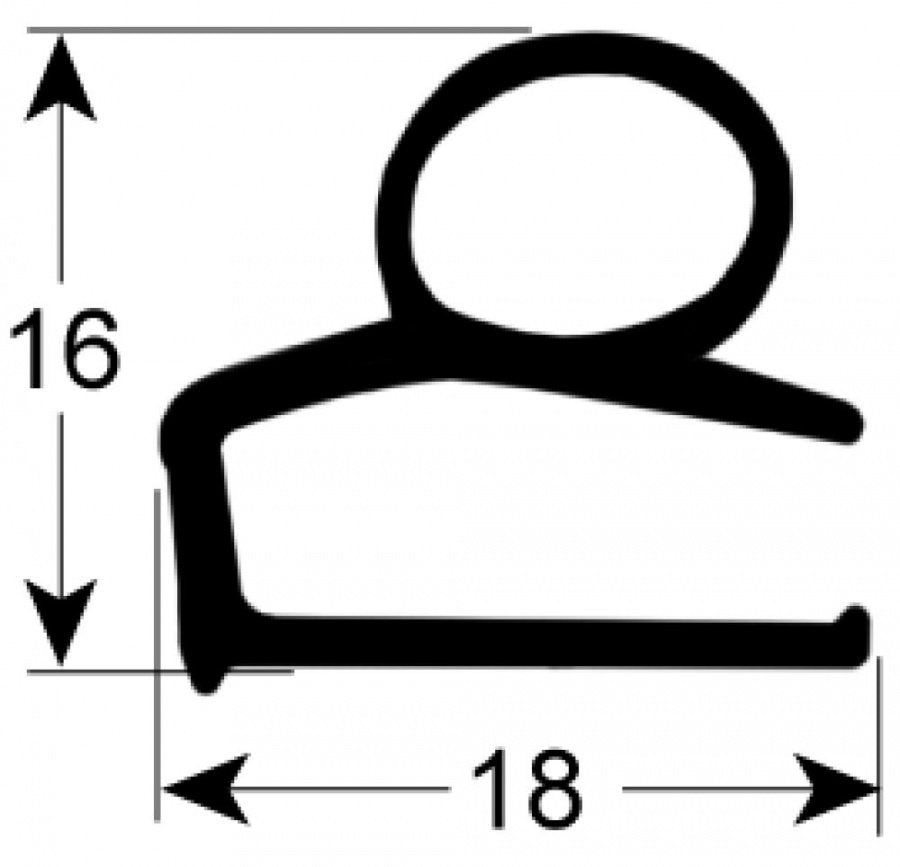 gasket for walk-in fridges profile 9210 Qty supplied by meter